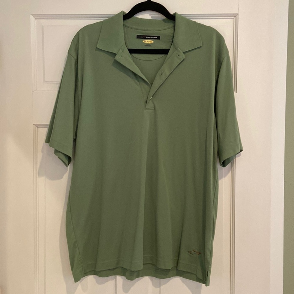 Mens Greg Norman Play Dry Polo Shirt Med